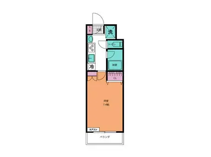 ガーデンパレス(1K/1階)の間取り写真