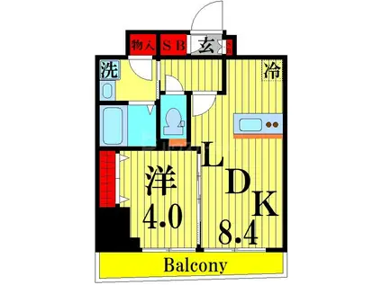 アイル プレミアム亀戸ノース(1LDK/3階)の間取り写真
