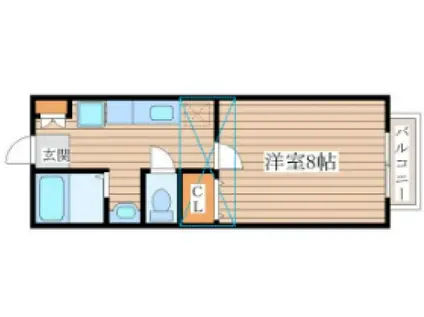 グランフォーレT&T(1K/1階)の間取り写真