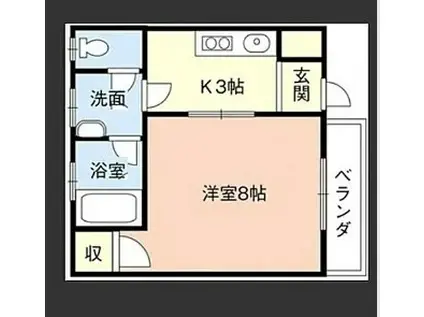 グランド・マザー(1K/3階)の間取り写真