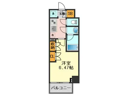 DIPS金町レジデンス(1K/6階)の間取り写真
