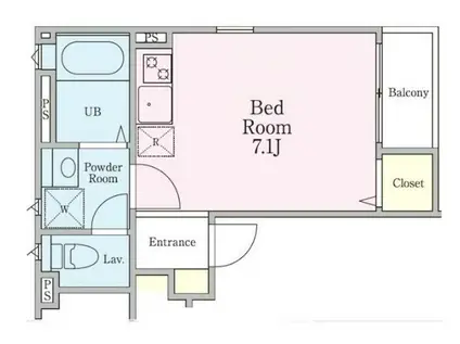 PONTE FELICE(ワンルーム/1階)の間取り写真