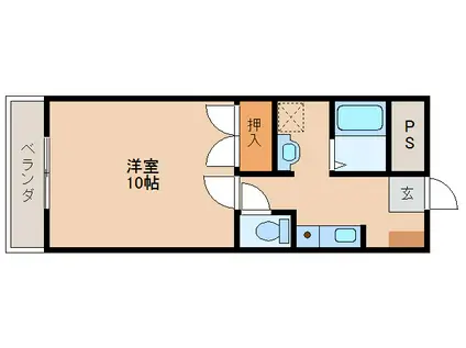 サンライズ錦本(1K/4階)の間取り写真