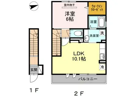 ステラ ルーチェ(1LDK/2階)の間取り写真