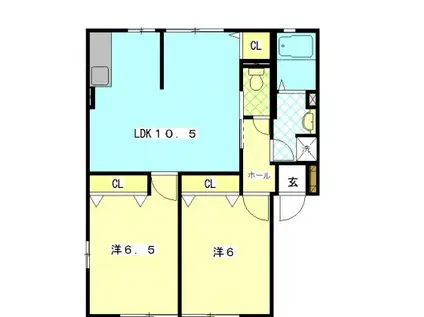 ソイソース内田(2LDK/2階)の間取り写真