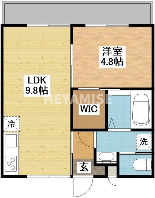 MODERN PALAZZO矢上(1LDK/1階)の間取り写真
