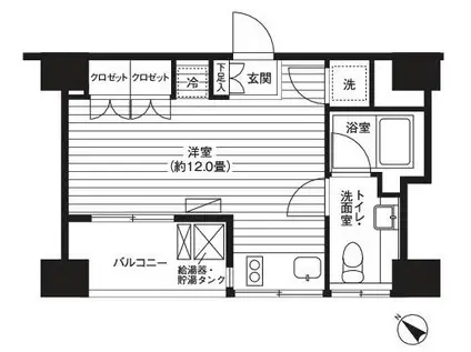 TI-HIGASHIAZABU(ワンルーム/8階)の間取り写真