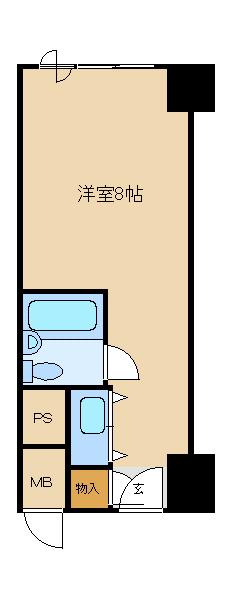 新大阪ビジネス第2ニッケンマンション(ワンルーム/7階)の間取り写真