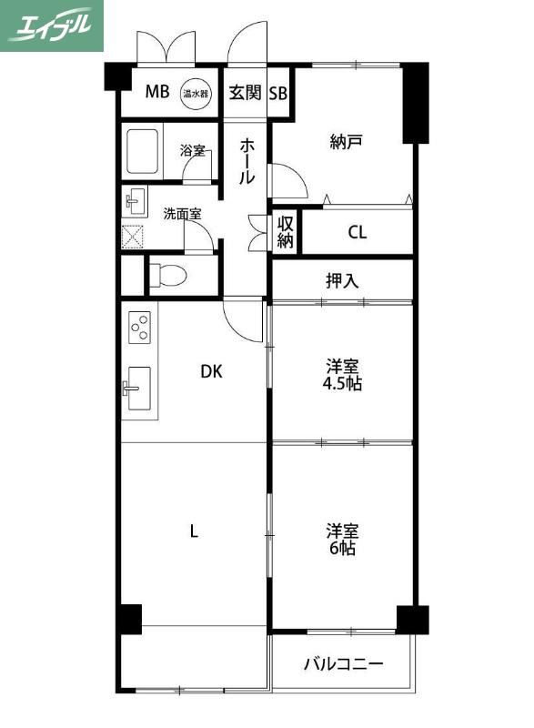 エバーグリーン柳町(3LDK/8階)の間取り写真