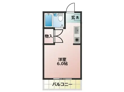 アリス太田第5(ワンルーム/1階)の間取り写真