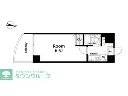 サンフレグランス(1K/2階)の間取り写真