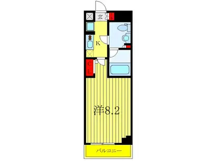 XEBECときわ台(1K/8階)の間取り写真