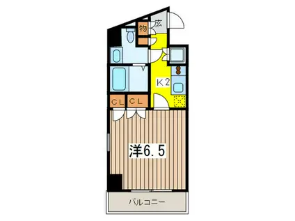 KDXレジデンス日本橋箱崎(1K/3階)の間取り写真