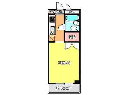 袋町マンション(ワンルーム/3階)の間取り写真