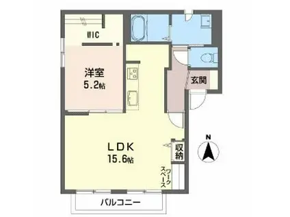 サニーコート花水木(1LDK/1階)の間取り写真