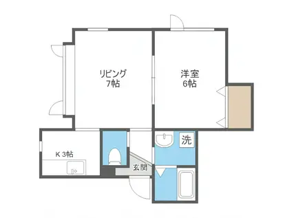 MIRAPIONE(1LDK/3階)の間取り写真