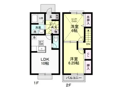 BELLE EPOQUE(2LDK/1階)の間取り写真