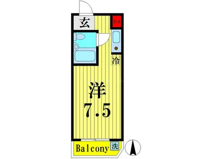 メゾン藤波(ワンルーム/1階)の間取り写真
