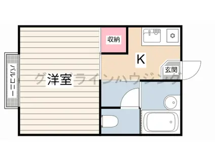 プラネットハウス(1K/2階)の間取り写真