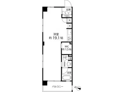 レガリア都立大レジデンス(ワンルーム/4階)の間取り写真
