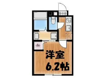 AMBITION袋山(1K/2階)の間取り写真