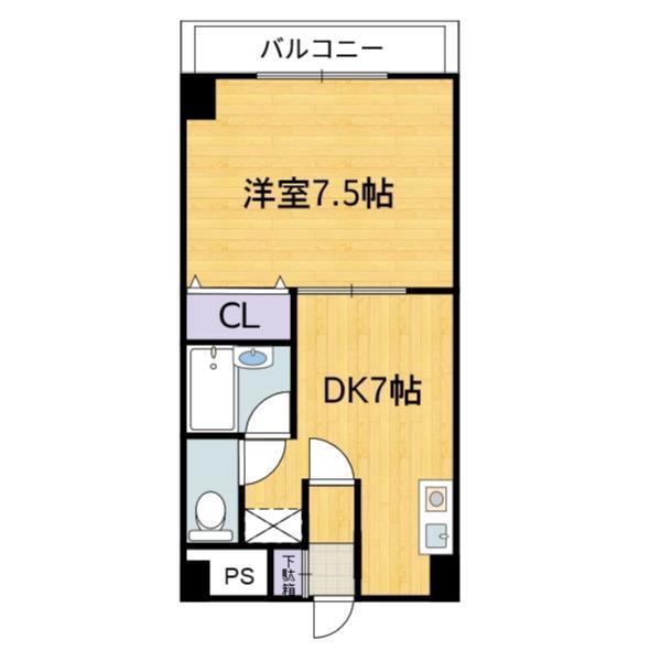 アルコ・ラ・カーサ佃町(1DK/3階)の間取り写真