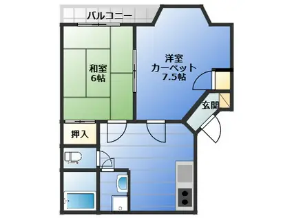セトメゾン(2DK/2階)の間取り写真