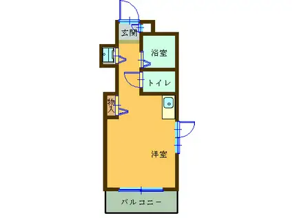 サーパス南烏山(ワンルーム/2階)の間取り写真