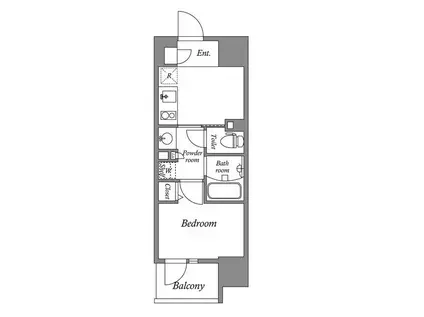 コスモグラシア三ノ輪(1K/5階)の間取り写真