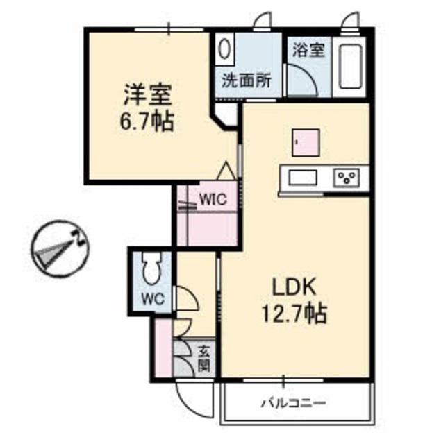 ヴィラ・アンテンヌ(1LDK/1階)の間取り写真