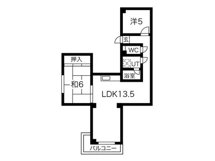 サンハイツイケダ(2LDK/4階)の間取り写真