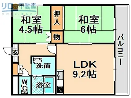 ドルチェK&Y(3LDK/3階)の間取り写真