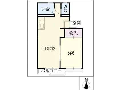 アトウレ井上(1LDK/2階)の間取り写真