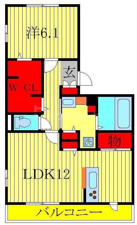 パーク根郷(1LDK/3階)の間取り写真