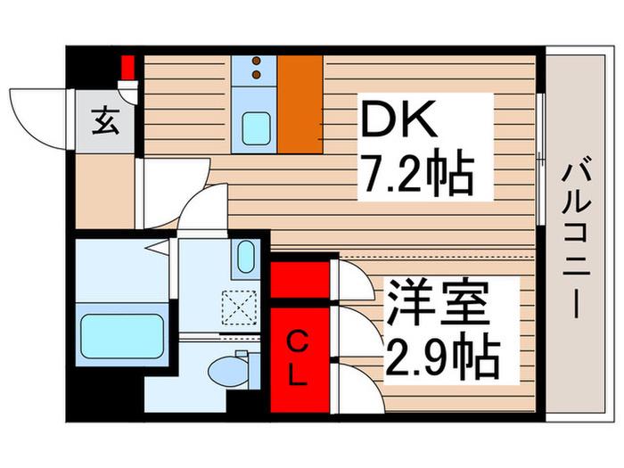 パークサイドレジデンス大泉学園町(1DK/2階)の間取り写真