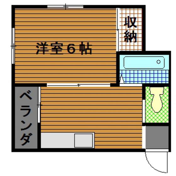 ハイム宇品(1K/3階)の間取り写真