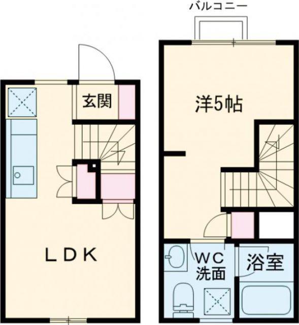 グラバーレジデンス可部(1LDK/1階)の間取り写真