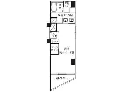 グラン三番町(1K/4階)の間取り写真