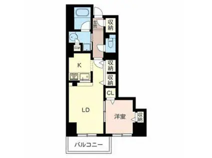 サニープレイス新梅田(1LDK/6階)の間取り写真