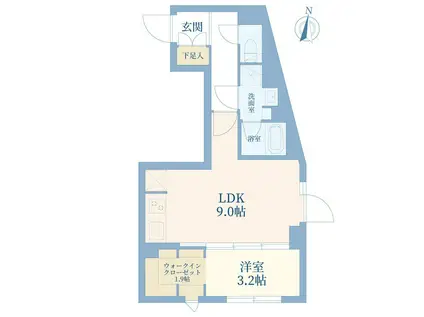 ウェルスクエア西大井(1LDK/5階)の間取り写真