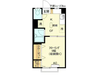 日光堂第一ビル(1K/2階)の間取り写真