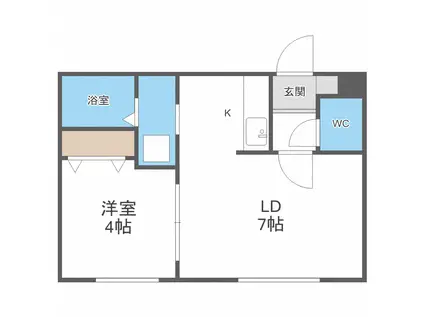 PARIS・GARDEN(1LDK/2階)の間取り写真