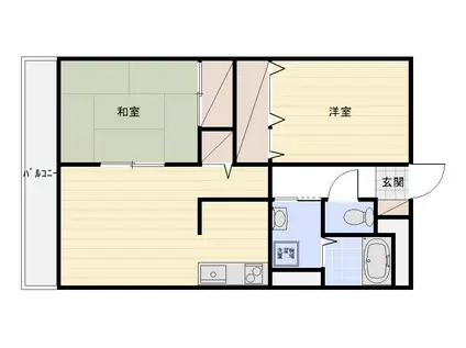 サンライズ弥栄II(2LDK/2階)の間取り写真