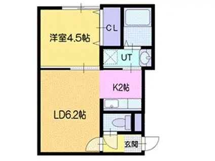 TARTUCA稲穂(1LDK/3階)の間取り写真