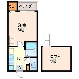 セジュール東別院(1K/1階)の間取り写真