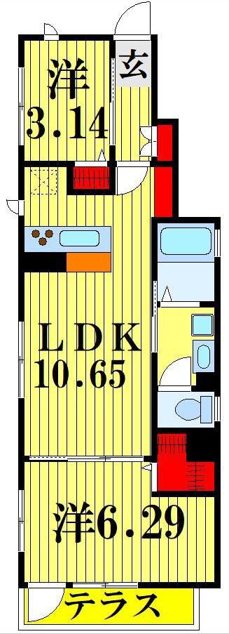 NT HOUSE(2LDK/1階)の間取り写真