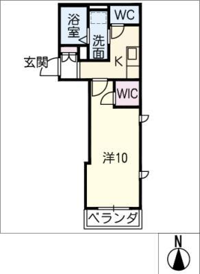 フォルタレーザ鶴舞公園(1K/1階)の間取り写真