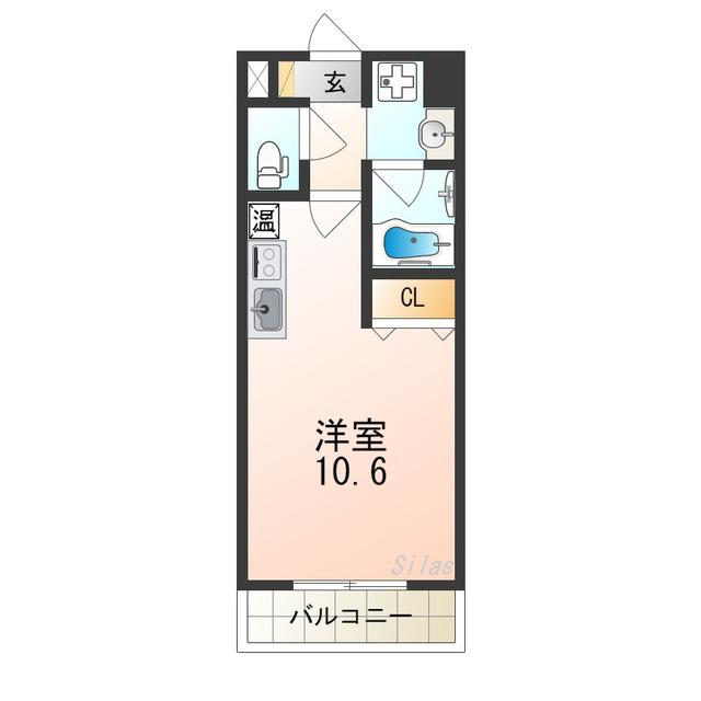 ROYAL MAISON NAKAO(ワンルーム/8階)の間取り写真