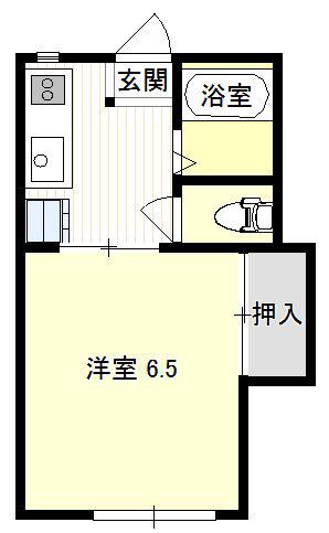 ワンズハイム(1K/2階)の間取り写真