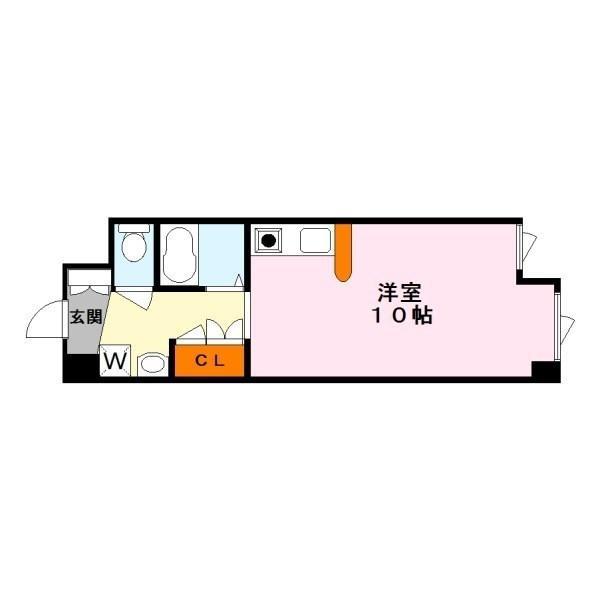 リベリー南草津(ワンルーム/8階)の間取り写真